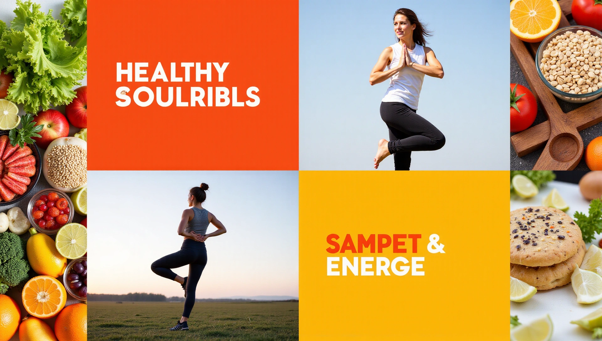 Inspiring image of healthy food and an active lifestyle, symbolizing vitality and well-being.